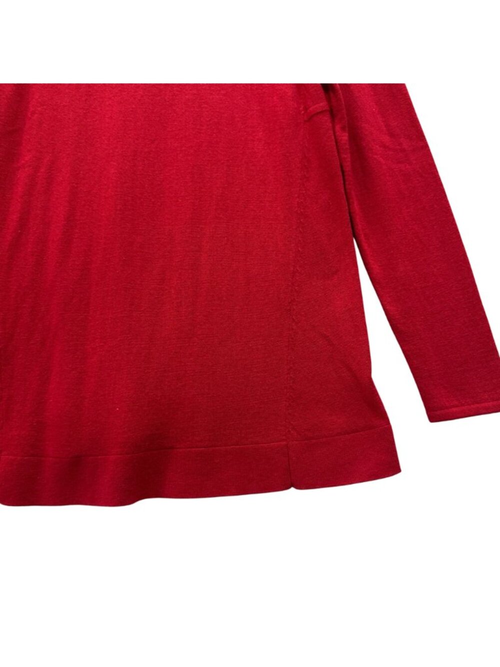 J. Jill Red Knit Tunic Sweater Cotton Blend XS Pullover Cozy Holiday - Picture 10 of 13